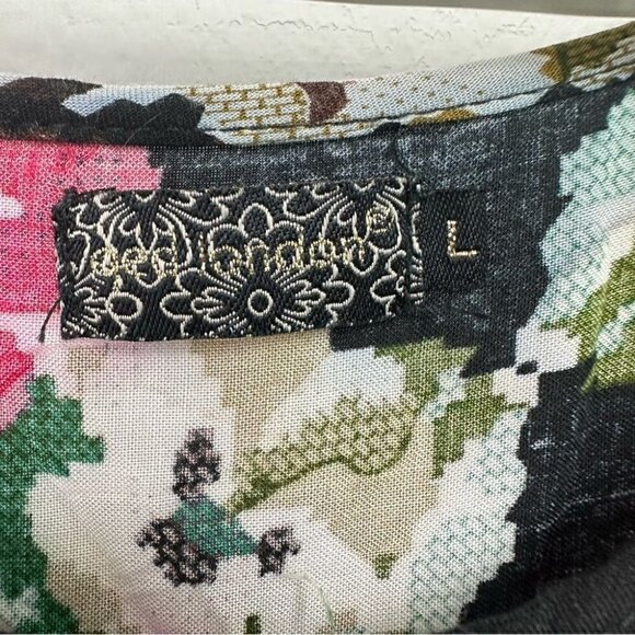 Red Floral Sleeveless High-low Dress Large - Picture 3 of 4